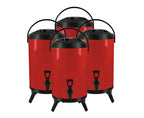SOGA 4X 12L Stainless Steel Insulated Milk Tea Barrel Hot and Cold Beverage Dispenser Container with Faucet Red $ 358.90