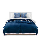 SOGA Home & Living Bundle – 2 Deep Sea Blue Gradient Pillow & Navy Blue Cozy Flannel Blanket $ 196