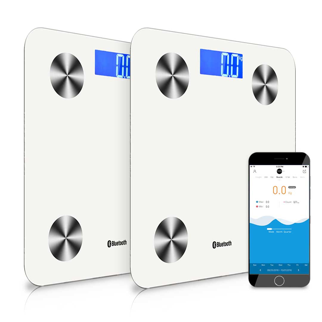 SOGA 2X Wireless Bluetooth Digital Body Fat Scale Bathroom Health Analyser Weight White $ 127.90