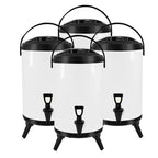 SOGA 4X 12L Stainless Steel Insulated Milk Tea Barrel Hot and Cold Beverage Dispenser Container with Faucet White $ 358.90