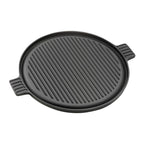 SOGA 43cm Round Ribbed Cast Iron Frying Pan Skillet Steak Sizzle Platter with Handle $ 72.50
