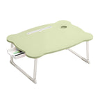 SOGA Green Portable Bed Table Adjustable Folding Mini Desk With Mini Drawer and Cup-Holder Home Decor $ 50.90
