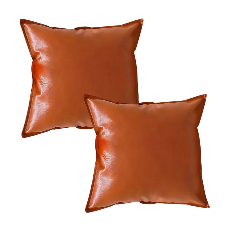 SOGA 2X 45cm Light Luxury Urban Simulated Leather Wide Edge Throw Pillow $ 129.50