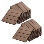 SOGA 2X 11 pcs Light Chocolate DIY Wooden Composite Decking Tiles Garden Outdoor Backyard Flooring Home Decor $ 215.50