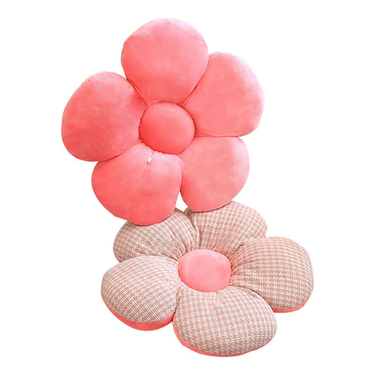 SOGA Pink Flower Cushion Shaped for Floor and Sitting Throw Pillow
