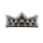 SOGA 120cm Crown Pillow Tufted Grey Headboard Cushion for Bed $ 58.90