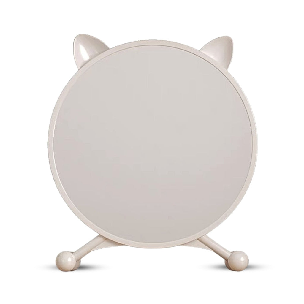 SOGA 40cm White Smart Makeup Bedroom Table Mirror Cat Ear Style No LED Light $ 47.90