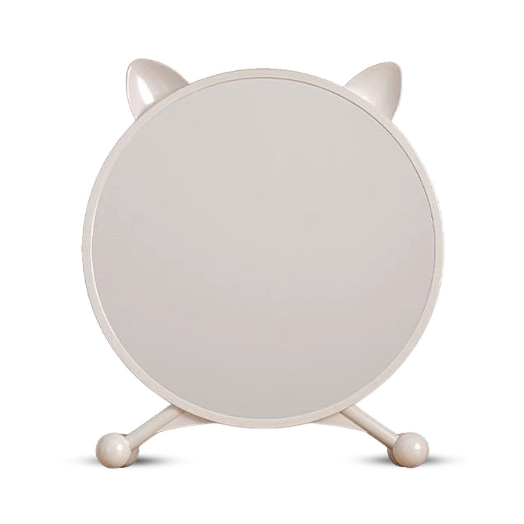 SOGA 40cm White Smart Makeup Bedroom Table Mirror Cat Ear Style No LED Light $ 47.90
