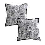 SOGA 2X 45cm Vintage Leopard Print Sofa Black & White Grid Wide Edge Square Throw Pillow $ 107.90