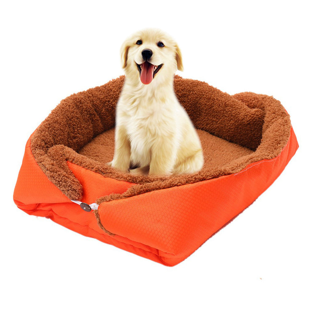 SOGA Orange Dual-purpose Cushion Nest Cat Dog Bed Warm Plush Kennel Mat Pet Home Travel Essentials $ 35.50
