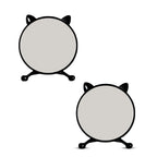 SOGA 2X 40cm Black Smart Makeup Bedroom Table Mirror Cat Ear Style No LED Light $ 92.90