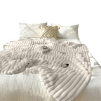 SOGA 150x200cm Throw Blanket Pearl White Premium Milk Velvet Luxuriously Soft Cozy Bedding $ 133.50
