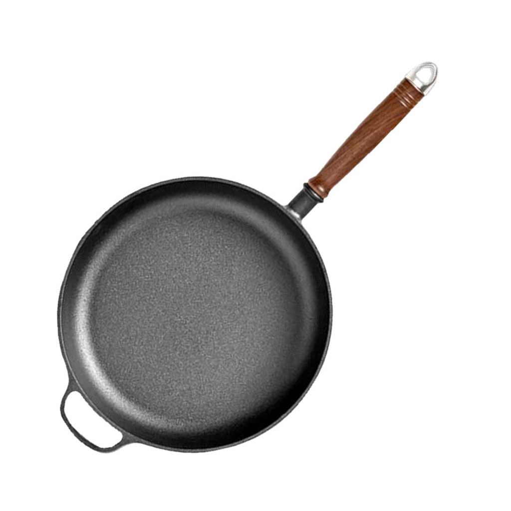 SOGA 29cm Round Cast Iron Frying Pan Skillet Steak Sizzle Platter with Helper Handle $ 88.90