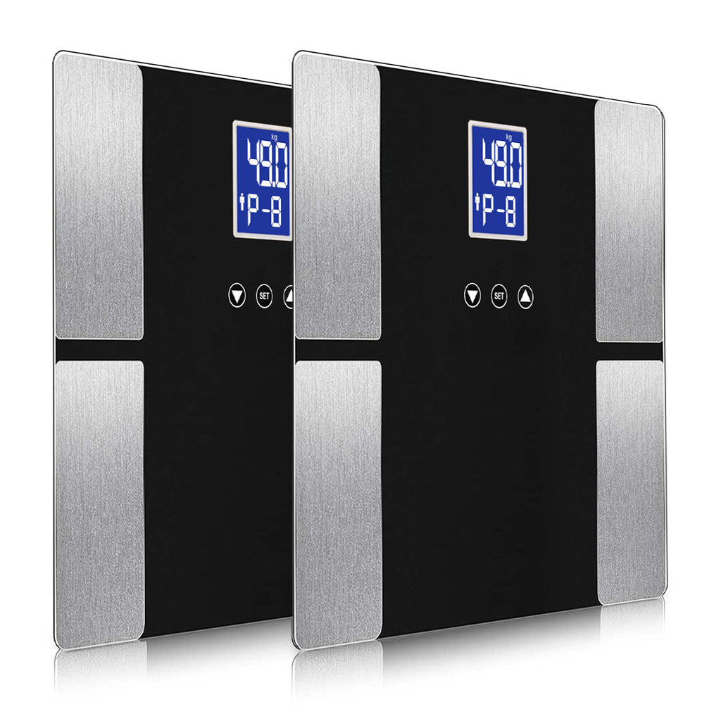 SOGA 2X Digital Electronic LCD Bathroom Body Fat Scale Weighing Scales Weight Monitor Black $ 60.90