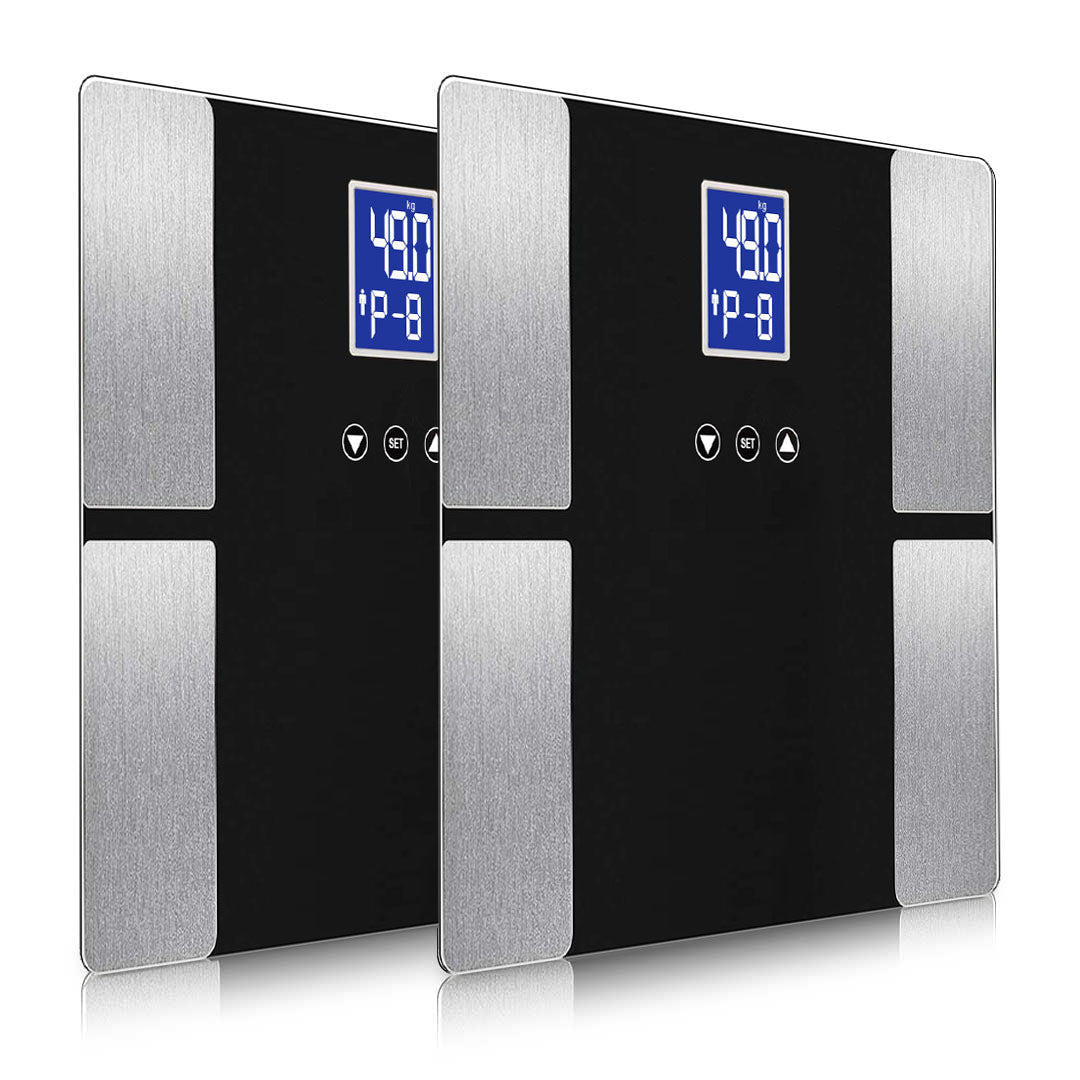 SOGA 2X Digital Electronic LCD Bathroom Body Fat Scale Weighing Scales Weight Monitor Black $ 60.90