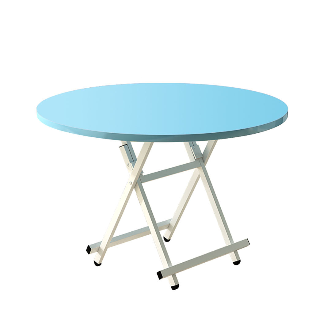 SOGA Blue Dining Table Portable Round Surface Space Saving Folding Desk Home Decor $ 83.50