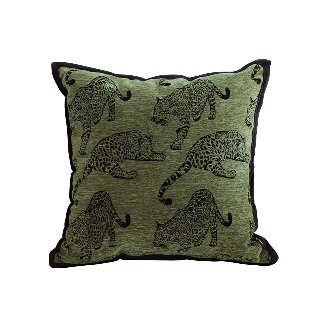 SOGA 40cm Throw Pillow Green Leopard Square Retro Decorative Cushion for Living Room $ 52.50