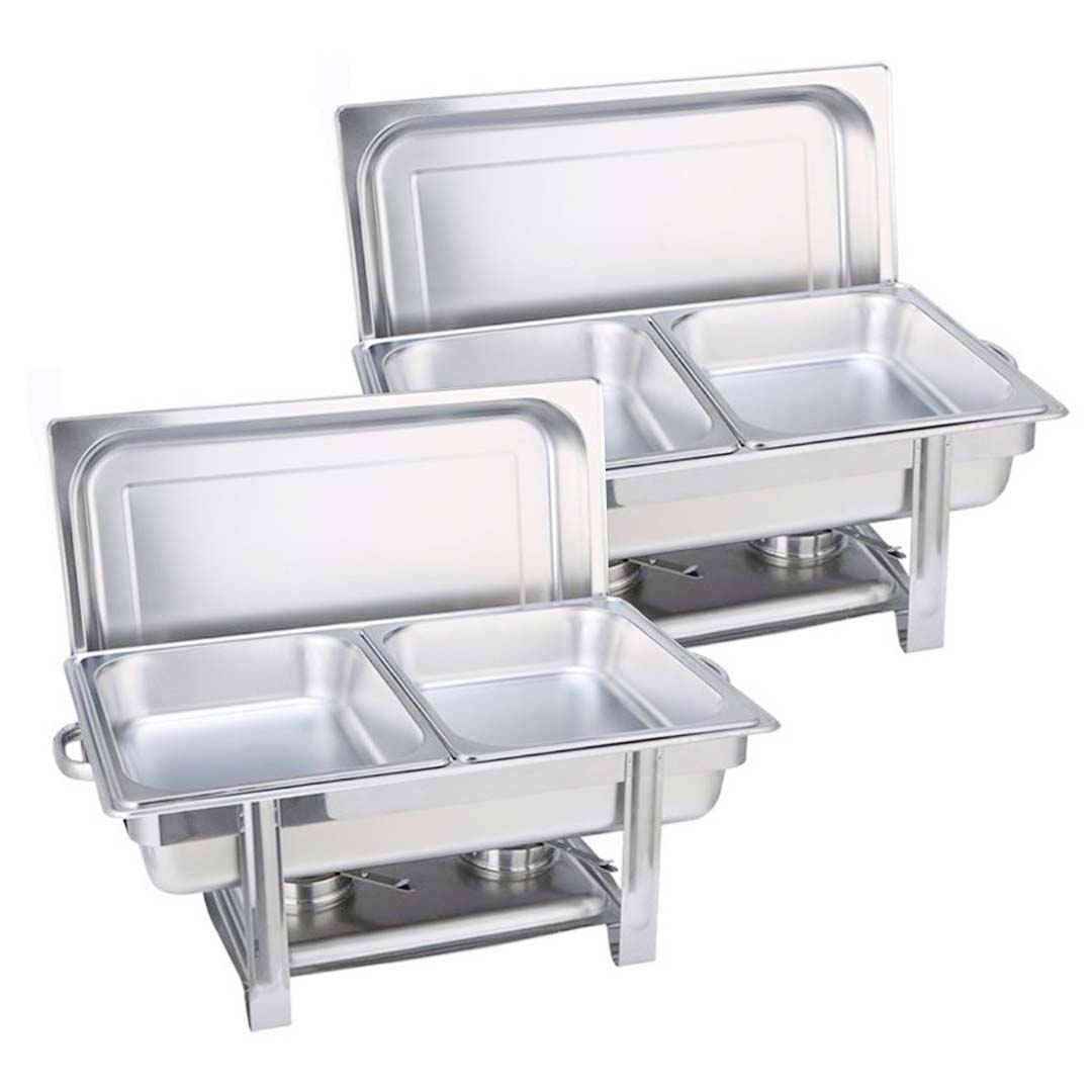 SOGA 2X Double Tray Stainless Steel Chafing Catering Dish Food Warmer $ 349.50