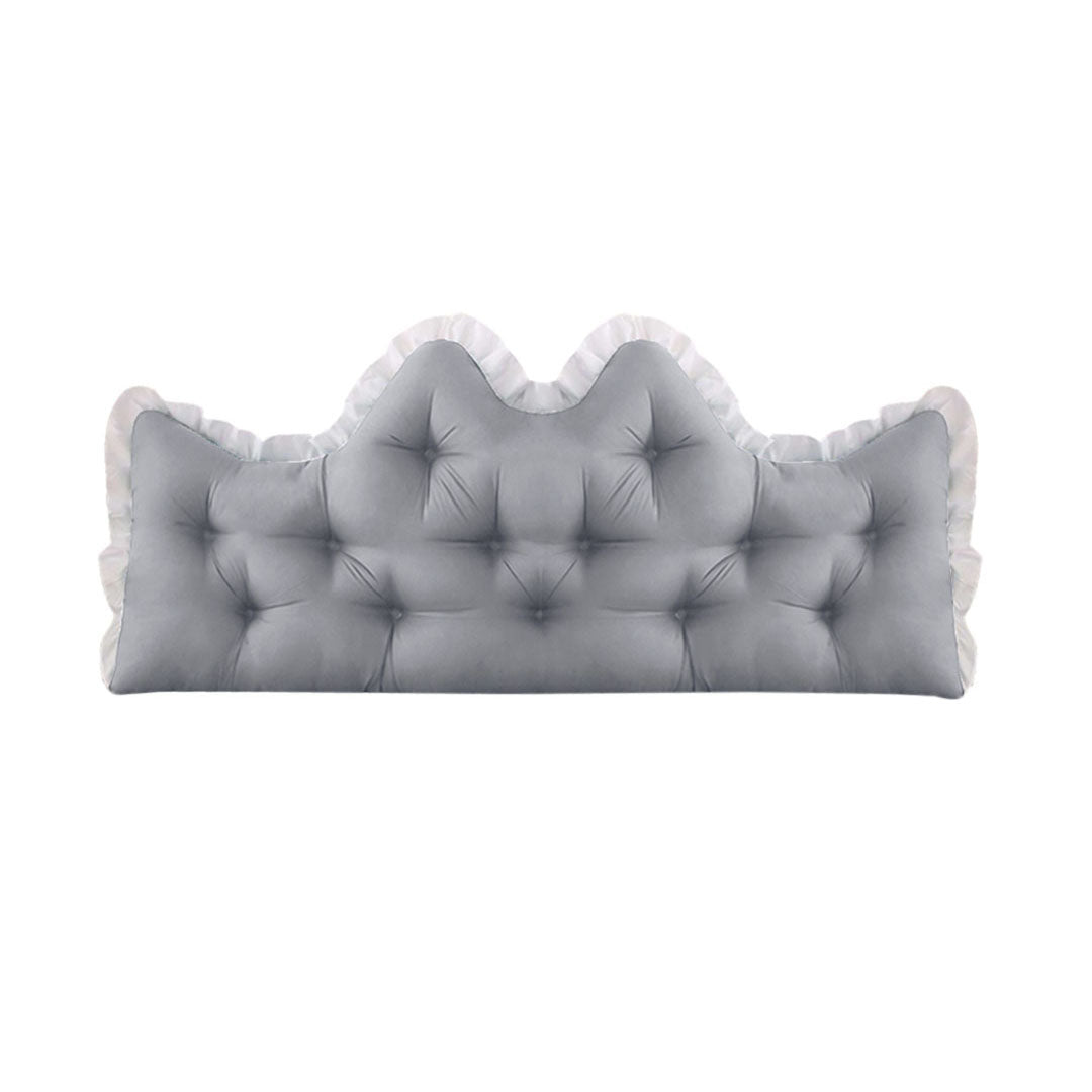 SOGA 120cm Crown Pillow Tufted Light Grey Headboard Cushion for Bed $ 58.90
