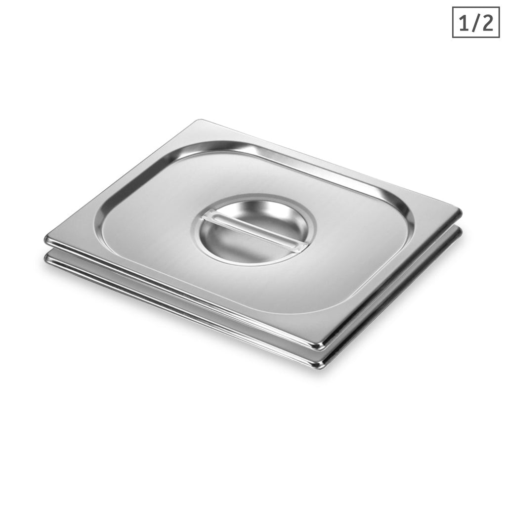 SOGA 2X Gastronorm GN Pan Lid Full Size 1/2 Stainless Steel Tray Top Cover $ 64.50
