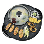 SOGA 2 in 1 Electric Stone Coated Teppanyaki Grill Plate Steamboat Hotpot 3-5 Person $ 99.90