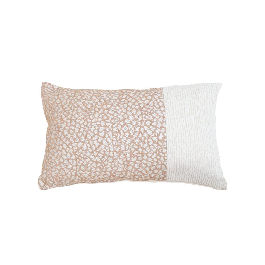  Beige and white rectangle cushion