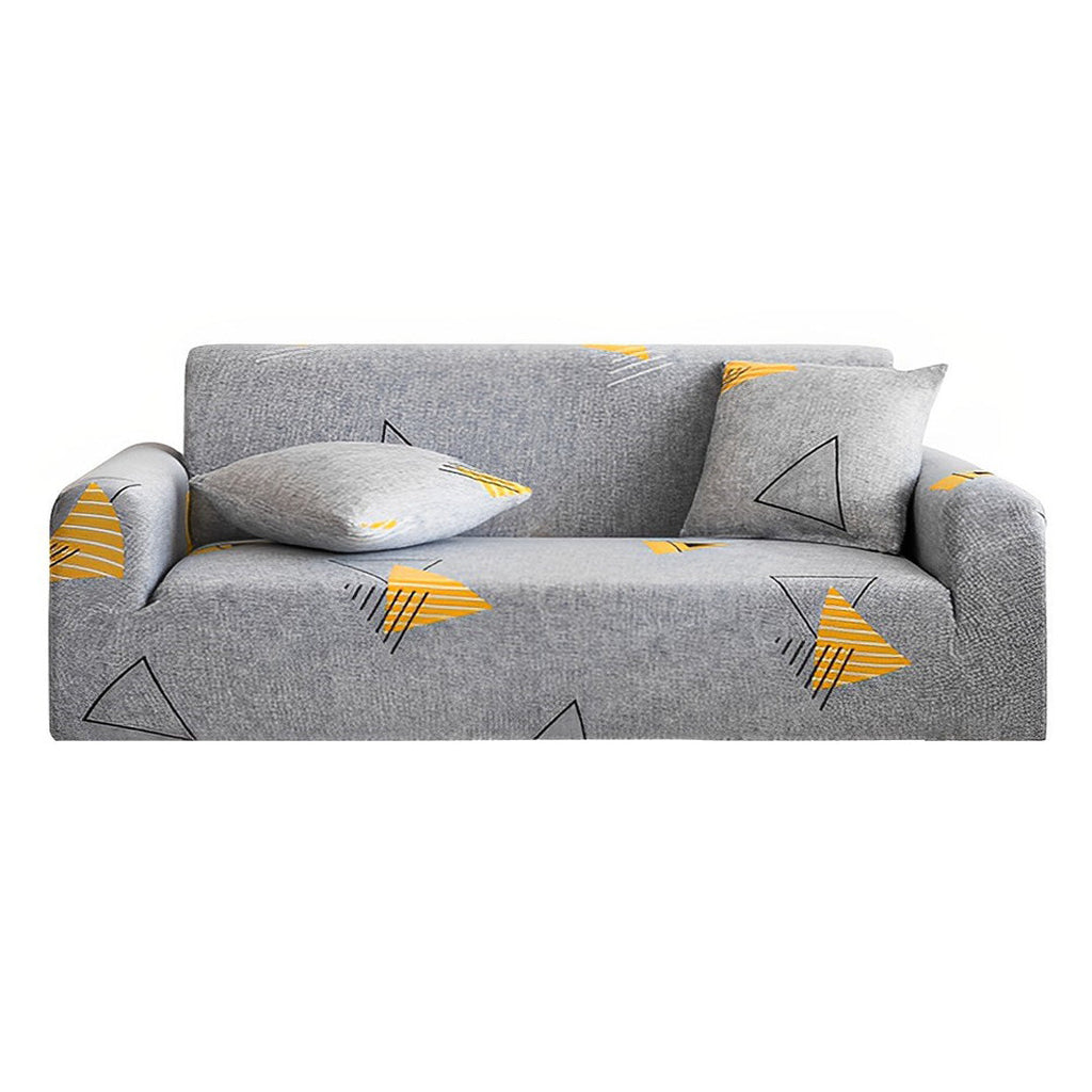 SOGA 4-Seater Geometric Print Sofa Cover Couch Protector High Stretch Lounge Slipcover Home Decor $ 49.90