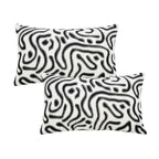 SOGA 2X 30cm Black White Abstract Swirl Pattern Decorative Throw Pillow $ 140