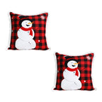 SOGA 2X 45cm Throw Pillow Red Christmas Snowman Square Cushion for Festive Holiday Winter Home Decor $ 95.50