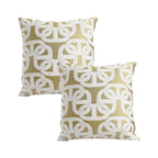 SOGA 2X 50cm Artistic Olive Green White Geometric Pattern Throw Pillow $ 142