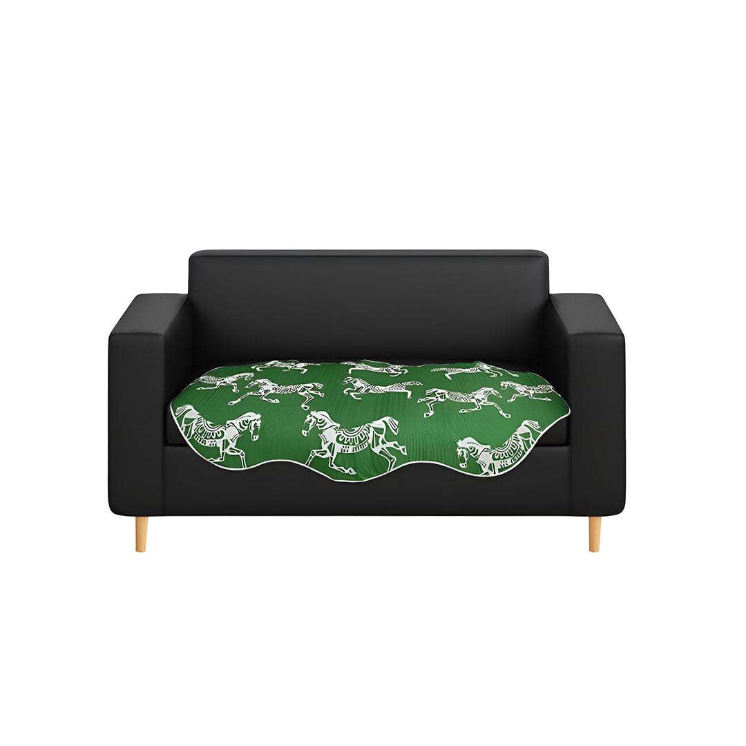 SOGA Two-Seater Green Horse Print 90x180cm Throw Blanket Sofa Cover $ 111