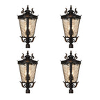 Vintage Lantern 4X 71.2cm Wall Lamp Modern Aluminum & Glass Wall Light Classic Outdoor Sconce Decorative Exterior Lighting $ 2491.50