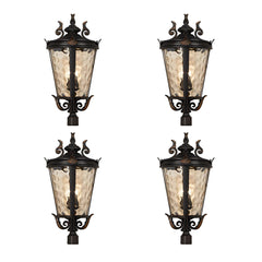 Vintage Lantern 4X 71.2cm Wall Lamp Modern Aluminum & Glass Wall Light Classic Outdoor Sconce Decorative Exterior Lighting