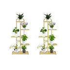 SOGA 2X 5 Tier 6 Pots Gold Metal Plant Stand Flowerpot Display Shelf Rack Indoor Home Office Decor $ 129.50