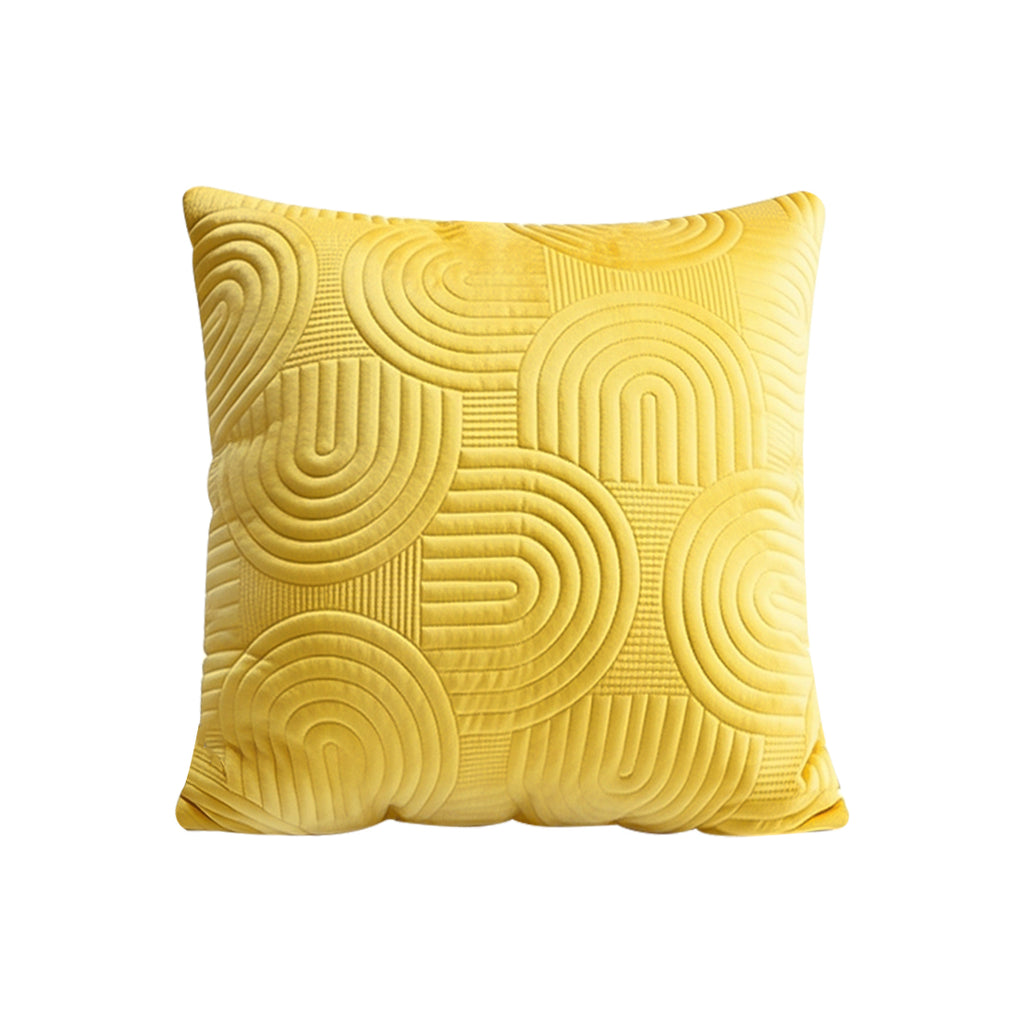 SOGA 50cm Yellow Textured Geometric Pattern Decorative Throw Pillow $ 61.90