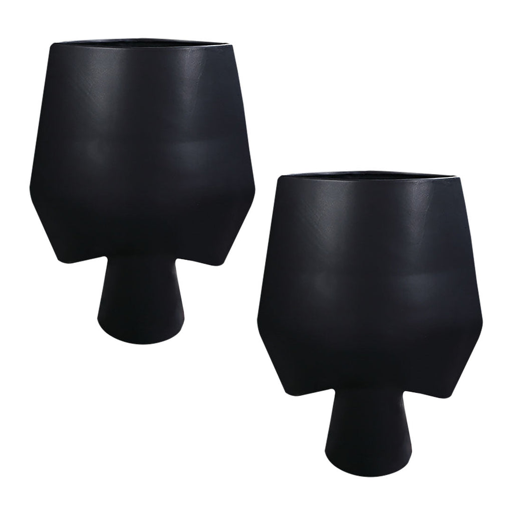 SOGA 2X 33x43cm Large Ornament Bodhi House Ceramic Handcrafted Modern Abstract Square Vase Home Decor $ 269.50