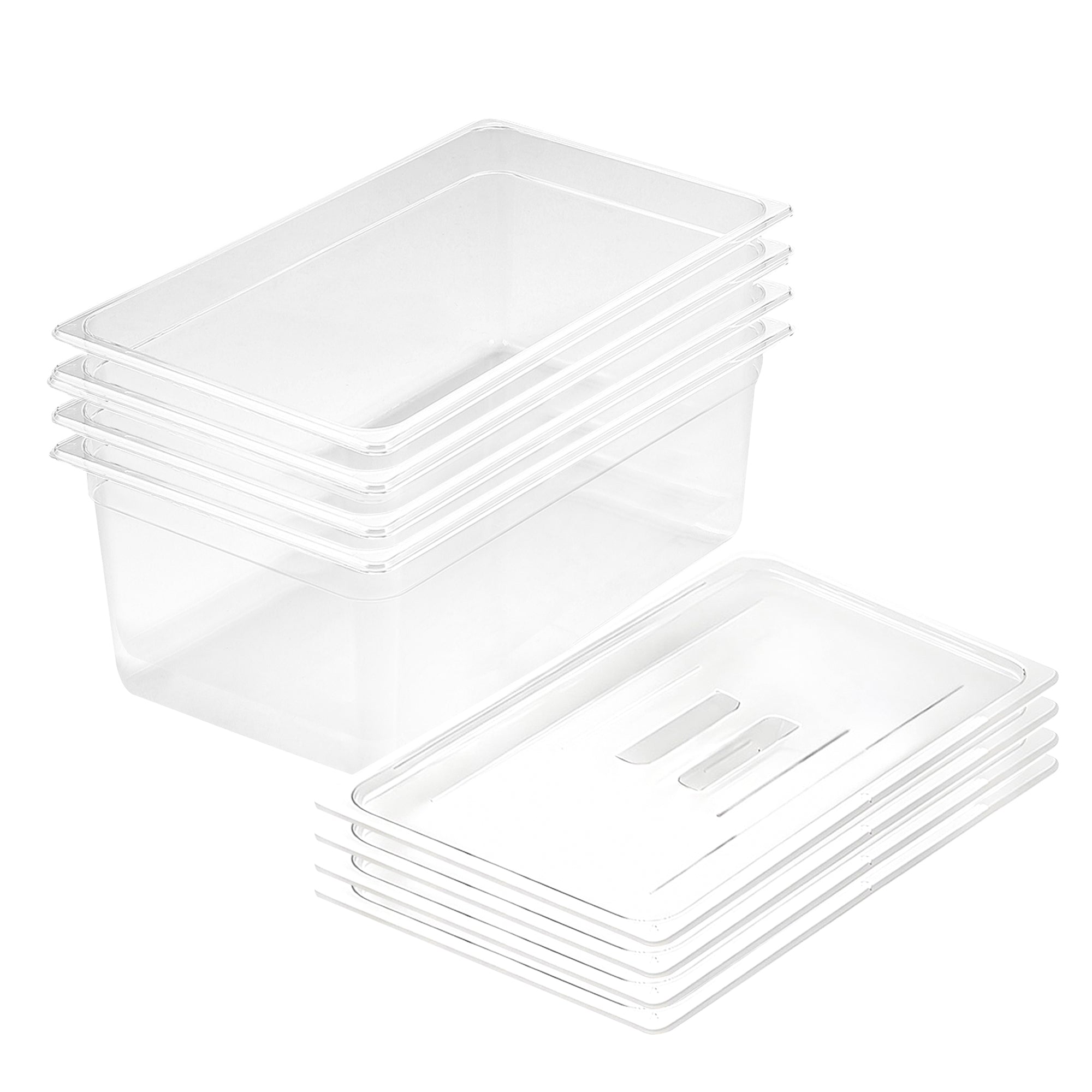 SOGA 200mm Clear Gastronorm GN Pan 1/1 Food Tray Storage Bundle of 4 with Lid $ 244.90