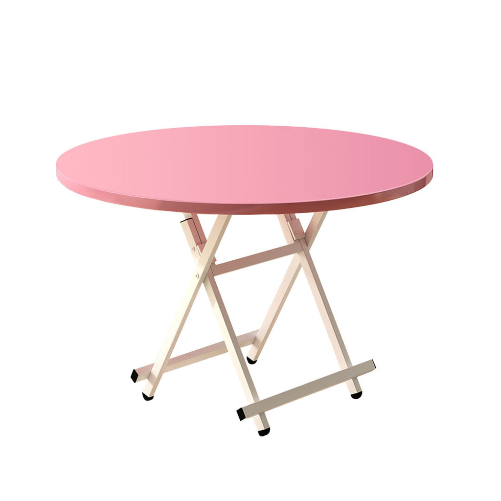 SOGA Pink Dining Table Portable Round Surface Space Saving Folding Desk Home Decor $ 83.50