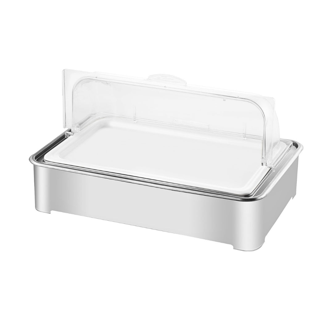 SOGA 59x38.5cm Silver Color Ceramic Serving Bowl Chafing Dish for Kitchen Essential $ 505.90