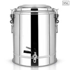 SOGA 35L Stainless Steel Insulated Stock Pot Dispenser Hot & Cold Beverage Container With Tap $ 199.90