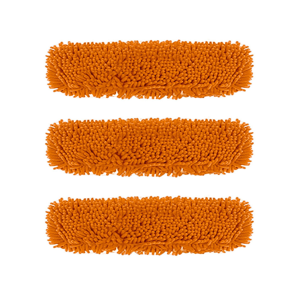 SOGA 3X 60x12 Orange Microfiber Flat Mop Floor Cleaning Pads Rotating Dust Remover $ 64.50