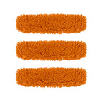 SOGA 3X 60x12 Orange Microfiber Flat Mop Floor Cleaning Pads Rotating Dust Remover $ 64.50