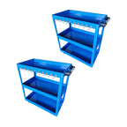 SOGA 2X 3 Tier Tool Storage Cart Portable Service Utility Heavy Duty Mobile Trolley with Hooks Blue $ 312.50