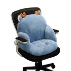 SOGA Blue Deer Shape Cushion Soft Leaning Bedside Pad Sedentary Plushie Pillow Home Decor $ 55.50