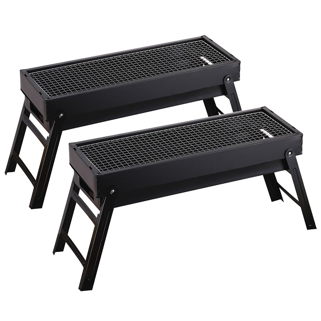 SOGA 2X 60cm Portable Folding Thick Box-Type Charcoal Grill for Outdoor BBQ Camping $ 107.90
