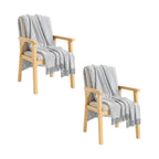 SOGA 2X Soft Light Beige Tassel Throw Blanket 160x200cm Soft Polyester $ 155