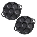 SOGA 2X 31.5cm Cast Iron Takoyaki Fry Pan Octopus Balls Maker 7 Hole Cavities Grill Mold $ 118.50