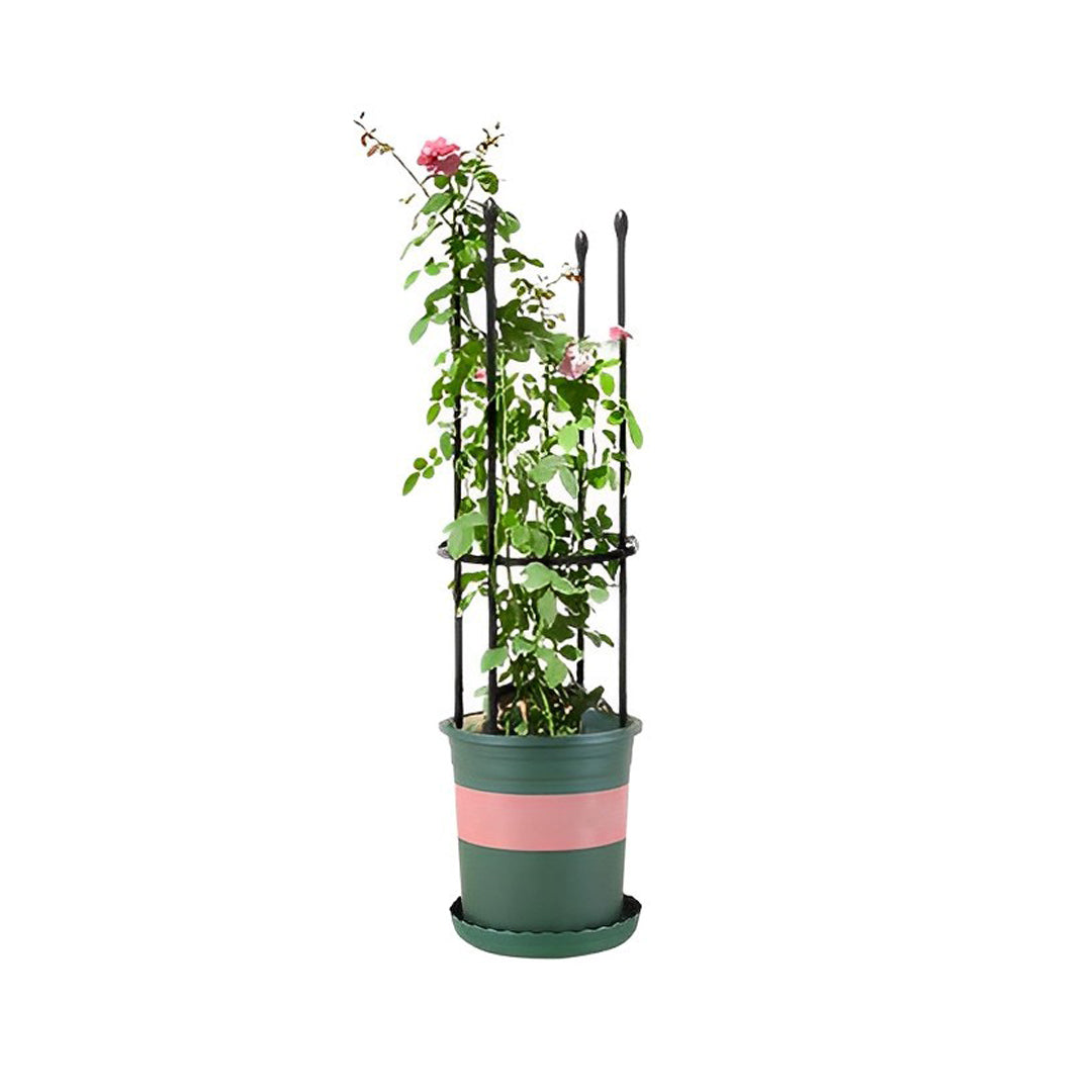 SOGA 73cm 4-Bar Plant Frame Stand Trellis Vegetable Flower Herbs Outdoor Vine Support Garden Rack with Rings $ 27.90
