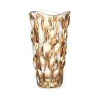 SOGA 29.8cm Golden Amber Glass Crystal Vase Elegant Modern Home Décor $ 55.50