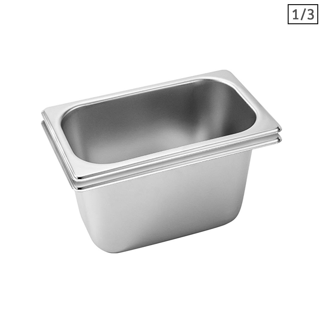 SOGA 2X Gastronorm GN Pan Full Size 1/3 GN Pan 15cm Deep Stainless Steel Tray $ 55.50